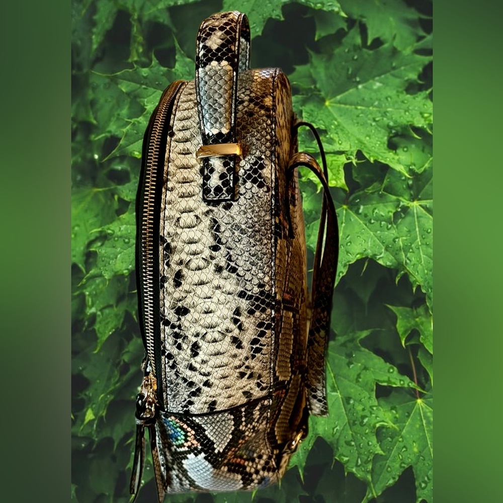 ALDO Faux Snakeskin Backpack NWOT - Picture 7 of 13
